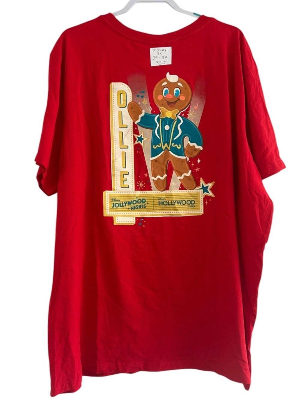 Disney Jollywood Nights 2025: Ollie the Gingerbread Star T-Shirt Size XXXL